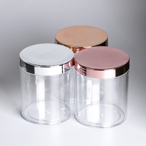 7g 10g 0.5oz 1oz 2oz 4oz 8oz 16oz transparent powder plastic cream jar scrub body butter container jar with lids
