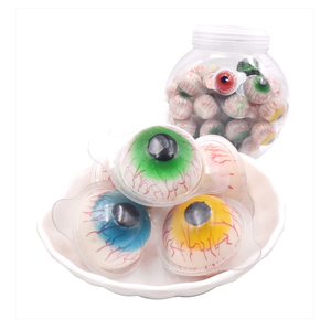Venta al por mayor personalizado 3D Bola de ojos Halal dulce explosión relleno de goma gelatina caramelo globos oculares caramelo de goma - Product Image 3