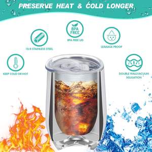 Vasos de Vino para Sublimación, Lisos, de Acero Inoxidable, Aislados, para Transferencia de Calor con Tapa Deslizante Antiderrames - Product Image 5