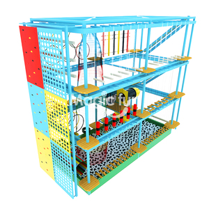 Bán buôn tùy chỉnh ngoài trời Ninja trở ngại dây khóa học với bóng Pit trượt trong nhà leo tường sân chơi cho trẻ em - Product Image 2