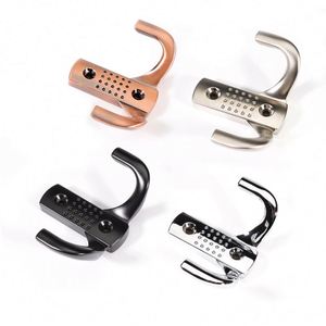 Furniture Hardware Fitting Zinc Alloy Double Wall Mounted Eco-Friendly Multifunction Decorative Heavy Duty <b>Hanging</b> Metal <b>Hook</b> - Product Image 3