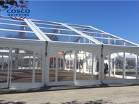 Tente transparente d'extérieur pour 100 personnes, tente de mariage de luxe pour événements, chapiteau