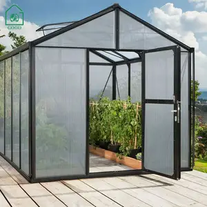 Home Backyard Glass Sunroom Small Polycarbonate Board Modern Greenhouse For Home Courtyard