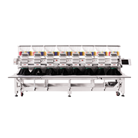 Machine à broder pour t-shirts à 8 têtes, 12/15 aiguilles, zone de broderie 400x450mm, machine à broder pour vêtements, certifiée CE ISO