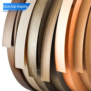 Toco Pvc acrylic plastic Gold silver Veneer Edges Banding For Table desk Furniture Accessories Edge Banding Tape