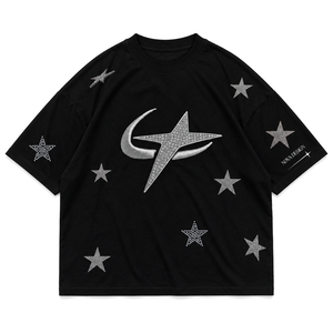 T-shirt a maniche corte serie Beard CT GALAXY OVER PREMIUM, moda streetwear americana 2026, stile Messico - Product Image 1