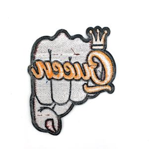 Parches de feminismo de corona de puño de Reina negra con apliques bordados de hierro - Product Image 6