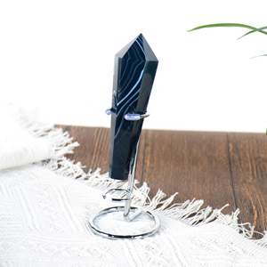 Nouvelle conception, grande <span class=keywords><strong>pierre</strong></span> naturelle de guérison, Amazonite, <span class=keywords><strong>Onyx</strong></span> noir, Sodalite, Fluorite, pointe de cristal pour décoration - Product Image 2