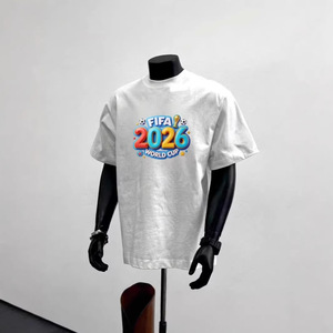 [Outlet de Fábrica] Camiseta de Algodón de Manga Corta con Estampado de Dibujos Animados EE. UU.-Canadá-México 2026, Casual y Holgada para Fans y Aficionados Extranjeros - Product Image 4