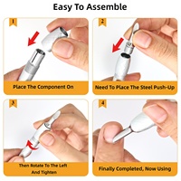 Nouvel ensemble de coupe-ongles en alliage de zinc avec têtes en acier remplaçables, portable et multifonctionnel pour l'entretien des ongles, adapté aux adultes et à l'exportation.