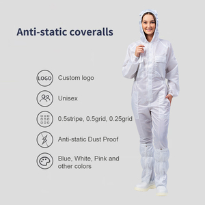 Mono lavable antiestático para sala limpia de fábrica de alimentos industriales, Mono para sala limpia con capucha, Esd traje de ropa, saltos antiestáticos - Product Image 4