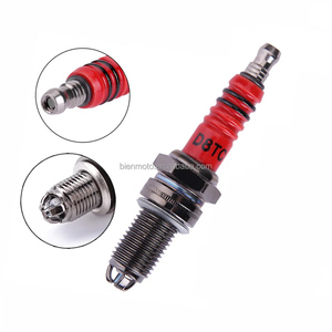 1 bougie d'allumage de course D8TC D8TJC haute performance à 3 électrodes pour moto CG125 D8ea <span class=keywords><strong>Honda</strong></span> Yamaha, diamètre de filetage 10/12 mm - Product Image 1