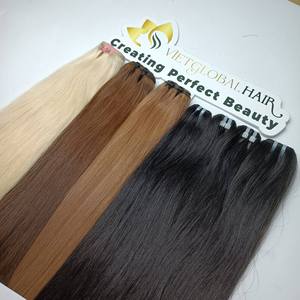 Extensiones de cabello humano crudo recto vietnamita virgen de Grado Superior 100% recién llegado con colores claros - Product Image 5