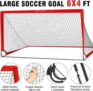 <span class=keywords><strong>2025</strong></span> nhà máy bán hàng trực tiếp 6x4 ft xách tay Pop Up bóng đá Mục tiêu thiết bị đào tạo cho trẻ em Thanh Niên Toddler thể thao ngoài trời trò chơi - Product Image 2