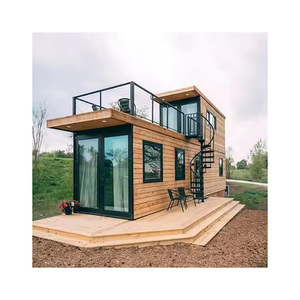 Boutique mobile personnalisée, bar pop-up, mini-maison, salle de bain et cuisine modulaires préfabriquées, maisons de luxe avec terrasse sur le toit et <span class=keywords><strong>garage</strong></span> - Product Image 4
