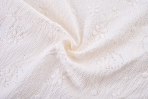 Nouvelle arrivée léger 100% Polyester Spandex chaîne tricot Jacquard tissus doux teint Carpe pour les robes des filles - Product Image 4