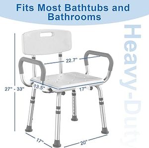<span class=keywords><strong>Chaise</strong></span> <span class=keywords><strong>de</strong></span> <span class=keywords><strong>douche</strong></span> <span class=keywords><strong>réglable</strong></span> <span class=keywords><strong>en</strong></span> <span class=keywords><strong>hauteur</strong></span> confortable pour la réadaptation, spécialement conçue pour les personnes âgées - Product Image 5
