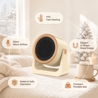 Mini-chauffage portable Cedar Space avec ventilateur 220 V à branchement direct et support en U pour la maison, le bureau et la chambre
