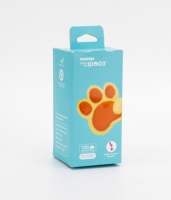 Sacs à déjections canines biodégradables OEM, étanches, avec service d'emballage personnalisé, motif empreinte de patte, non parfumés