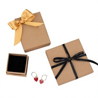 Boîte à bijoux pliable en carton personnalisée pour emballage de bijoux, avec logo, pour bagues, colliers et bracelets, blanche et noire, vente en gros