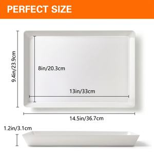 Plateau en plastique <span class=keywords><strong>pour</strong></span> aliments, plateau de séchage en plastique, pas cher, épaissi, <span class=keywords><strong>pour</strong></span> la restauration, entrepôt américain, 15 x 10 pouces - Product Image 3
