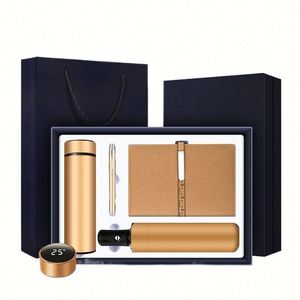 Luxury <b>Doctor</b> Gift Medical Promotional Custom Logo Executive VIP Corporate Gift <b>Set</b> A5 Pu Leather Notebook Card Holder Pen 4in1 - Product Image 2