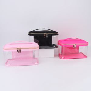 Borse con Cerniera Trasparenti in PVC Impermeabile RTS, 8 Colori, <span class=keywords><strong>Grande</strong></span> <span class=keywords><strong>Borsa</strong></span> da Viaggio per Toilette, <span class=keywords><strong>Organizer</strong></span> Cosmetico, <span class=keywords><strong>Borsa</strong></span> per il Trucco da Donna - Product Image 2