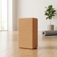 Syntus Kork Yoga Block & Gurt Set 2-teilig Hochdichte Weiche Rutschfeste Yoga-Blöcke 9x6x4 Zoll 8FT Metall D-Ring Gurt für Pilates