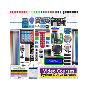 ชุดเริ่มต้น Chipboard Sunfounder สำหรับ Raspberry Pi 5 4b 3b B+ 400, <span class=keywords><strong>Python</strong></span> C Java Scratch Node.js, <span class=keywords><strong>คอร์ส</strong></span>วิดีโอสอน (ไม่รวม Pi) - Product Image 1