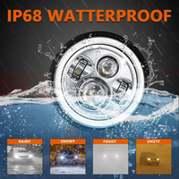HYNBYZJ Projecteur 7 Pouces LED Phare 7 Rond LED Phare Compatible pour Jeep Wrangler Compatible Miata CompatibleChevy