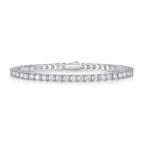 Luxe VVS1 Moissanite 925 Sterling Silver Fine Jewelry Classic Round Cut Iced Out Design GRA Certified Diamond Tennis Bracelet