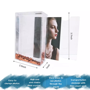 Cadre photo en plastique de haute qualité de 3 pouces pour <span class=keywords><strong>Instax</strong></span>, avec sublimation, paillettes liquides flottantes, respectueux de l'environnement, sérigraphie - Product Image 4