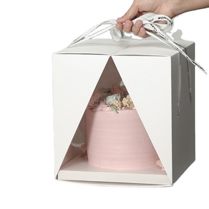 Customizable Cake <b>Box</b>, Suitable for Birthdays and <b>Weddings</b>, PET + Cardboard Material, Luxury Cake <b>Box</b> - Product Image 3