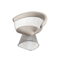 Fauteuil design classique avec structure en métal, revêtement en cuir PU, fauteuil à bascule pour salon, fauteuil de salon pour la maison et l'hôtel