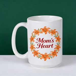 <span class=keywords><strong>Mug</strong></span> en céramique personnalisé avec inscription « Avec amour, <span class=keywords><strong>maman</strong></span> », motif hyacinthe, 15 oz, tasse à café blanche avec couronne florale violette, cadeau personnalisé - Product Image 4