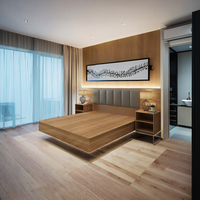 Meubles d'hôtel commerciaux sur mesure, en cuir véritable, design moderne, lits simples, ensembles de chambres king size, lits d'hôtel élégants