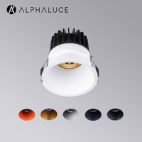 Plafonnier LED encastré rond intelligent Alpha Lighting Dim to Warm 6500K 10W IP54 pour salle de bain