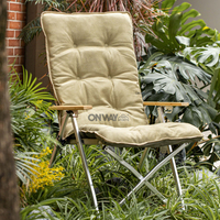 Chaise de camping inclinable réglable 4 positions pour l'extérieur Chaise inclinable pliante avec coussin