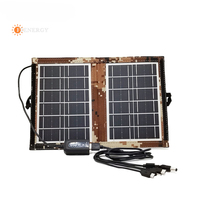 Vente directe d'usine, panneau solaire monocristallin pliable USB 2 6v 6w, certifié CE, chargeur de téléphone portable portable