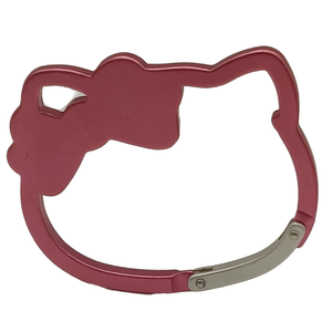 Wholesale Custom Logo Engraved Hello Kitty Design Keychain Carabiner Make Your Own Logo Souvenir Promotional Keychains