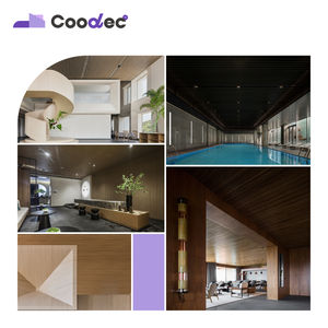 Gerçek ahşap alev geciktirici gergi tavan WPC Panel tavan panelleri gibi görünüyor - Product Image 2