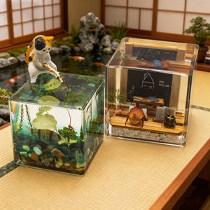 60Mm Kubushars Ornamenten Ambachten Met Echte Bloem Plant Specimen Oceaanschelp Hars Presse-Papier Voor Persoonlijke Geschenken Huisdecoratie - Product Image 1