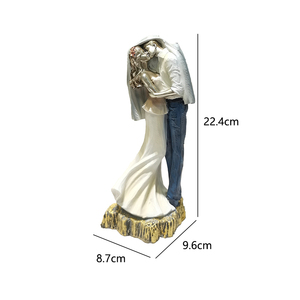 Statue en résine Amoureux s'embrassant Souvenirs Figurine Décoration de mariage Pour mariage - Product Image 6