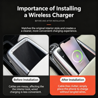 15W Kabelloses Autoladegerät für Chery ICAR V23 2025 Schnelles Ladepad Telefonhalter Konsolenorganizer Innenraum-Zubehör