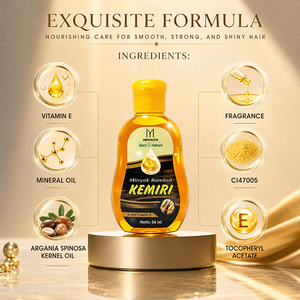 Les composants nutritionnels pour les soins des cheveux et du cuir chevelu sont l'huile de graines de châtaigne, la vitamine E, l'huile pour les soins des cheveux - Product Image 3