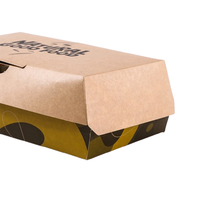 Carton d'emballage kraft brun avec logo personnalisé boîtes à emporter en papier à emporter pour traiteur à emporter à emporter