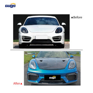 Ensemble de pare-chocs avant GUGO pour <span class=keywords><strong>Porsche</strong></span> Cayman 981 Conversion en 982 GT4 Facelift Package Ensemble de panneaux de carrosserie avant - Product Image 2