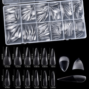 KADS 240 Uñas Postizas Stiletto de Cobertura Completa Transparentes de ABS para Extensión de Uñas Acrílicas y Gel, Manicura Profesional - Product Image 2