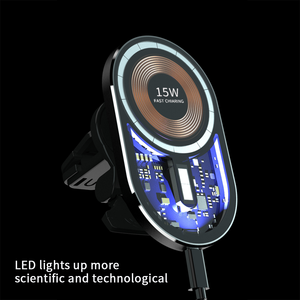 Cargador inalámbrico magnético rápido para coche con sensor automático personalizado, novedad <span class=keywords><strong>de</strong></span> 15W - Product Image 2