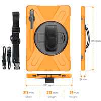 Casing Tablet Belakang Hibrida, Bumper Silikon Lembut untuk Samsung Galaxy Tab S8 + S8 Plus 2022 X800 / S7 Plus T970 T975 dengan S-pen Pemegang